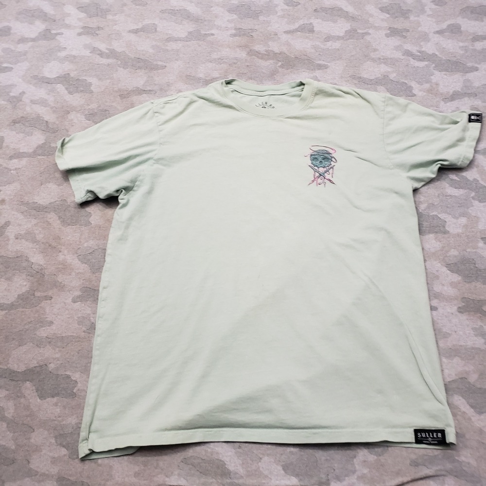 Sullen Art Shirt Mens XL Green Skull Graphic Short Sleeve